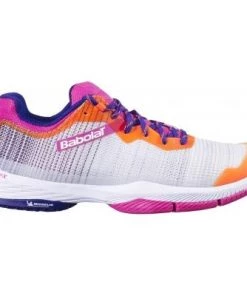 Babolat Jet Ritma Women Padel Shoes (Grey/ Pink Peacock)