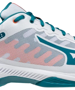 Mizuno Wave Exceed SL 2 (AC) Padel Shoes (White/Harborblue/Firecracker)