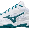 Mizuno Breakshot 3 CC (Unisex, White/turquoise) Padel Shoes