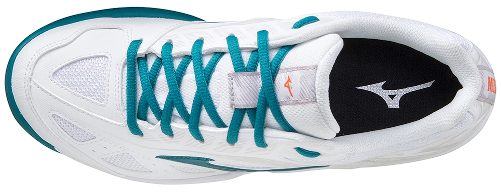 Mizuno Breakshot 3 CC (Unisex, White/turquoise) Padel Shoes 4 Mizuno Breakshot 3 CC (Unisex, White/turquoise) Padel Shoes