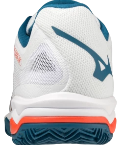 Mizuno Exceed Light CC Padel Shoe (Mens, White/orange)