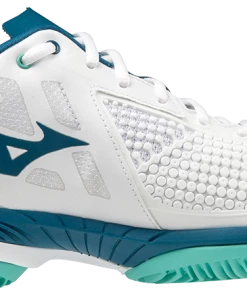 Mizuno Wave Exceed Tour 5 CC (Womens, White/Turquoise)