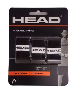 Head Padel Pro Overgrip (3-Pack, Black)