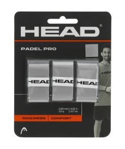 Head Padel Pro Overgrip (3-Pack, Grey)
