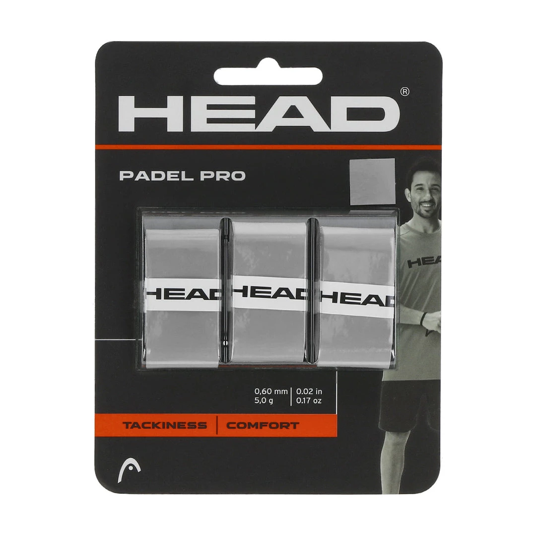 Head Padel Pro Overgrip (3-Pack, Grey) 1 Head Padel Pro Overgrip (3-Pack, Grey)