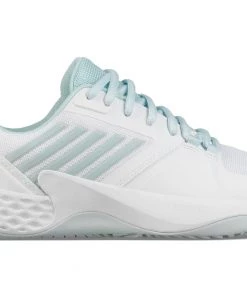 K-Swiss Womens Aero Court Padel Shoes (White/Light Blue)