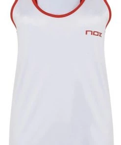 Nox Women's Top (White With Red Logo)