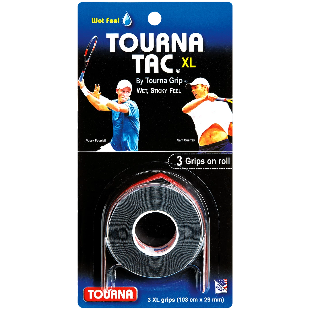 Tourna Tac XL Black 3-Pack Overgrip 1 Tourna Tac XL Black 3-Pack Overgrip